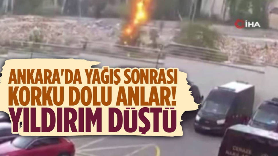 Ankara'nın Pursaklar ilçesine yıldırım düştü!