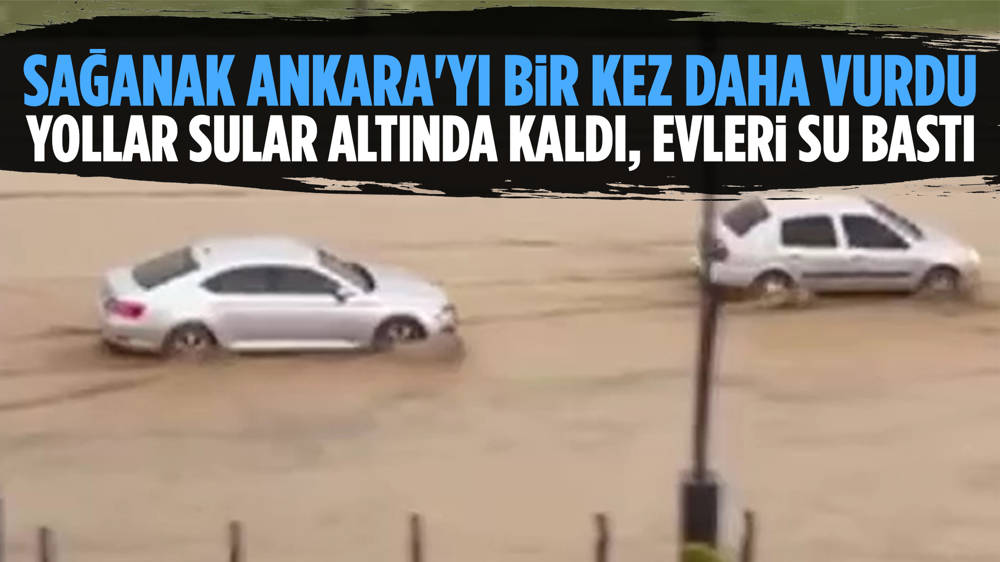 Elmadağ'ı sağanak vurdu