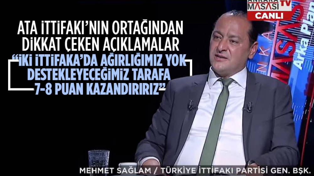 Mehmet Sağlam "İki tarafa da ağırlığımız yok"