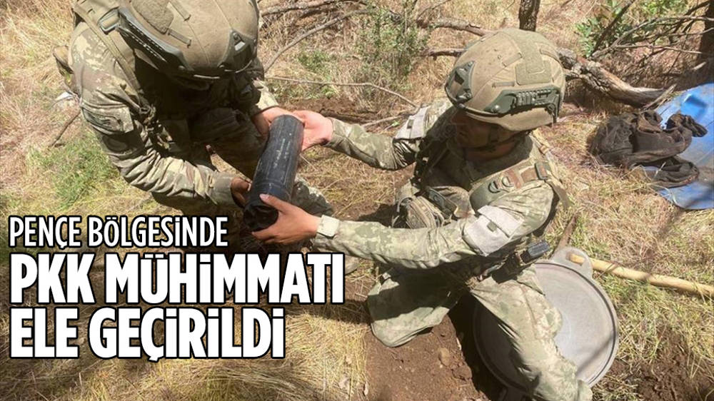 Pençe bölgesinde PKK mühimmatları ele geçirildi