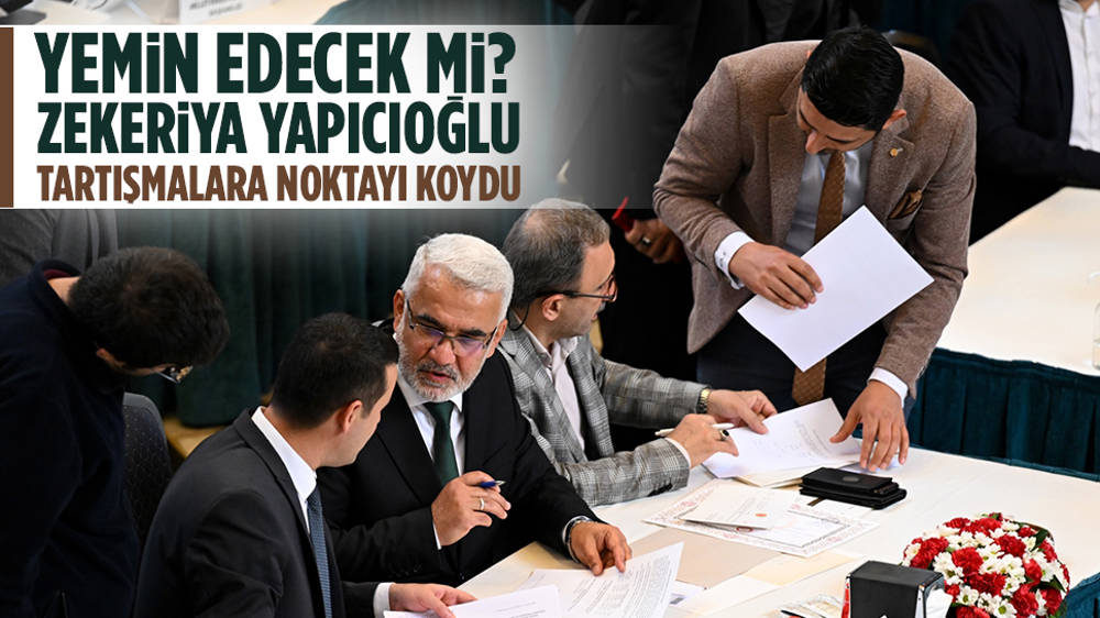Zekeriya Yapıcıoğlu'ndan yemin metni açıklaması