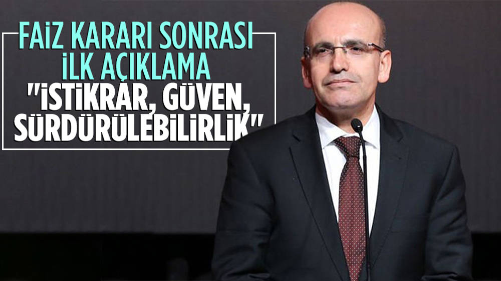 Mehmet Şimşek'ten faiz açıklaması 