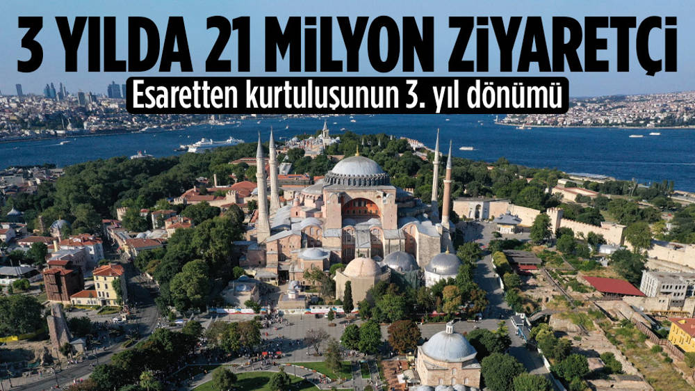 Ayasofya 3 yılda 21 milyon ziyaretçiyi ağırladı