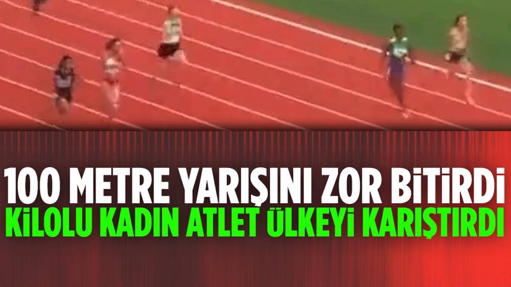 100 metre yarışını zor bitiren kilolu kadın atlet gündem oldu