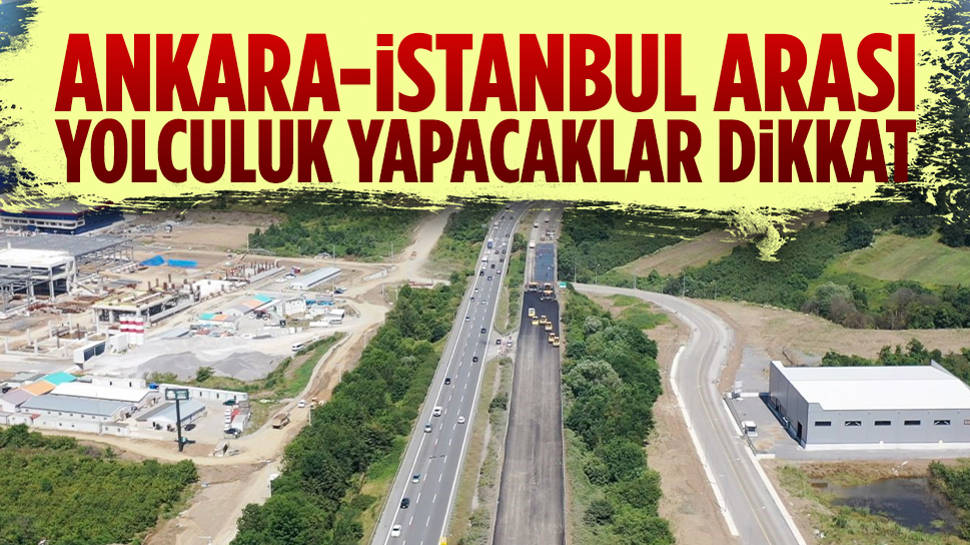 Ankara-İstanbul yolunda 6 günlük çalışma