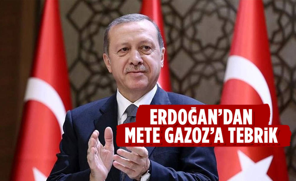 Cumhurbaşkanı Erdoğan dünya şampiyonu Mete Gazoz'u tebrik etti