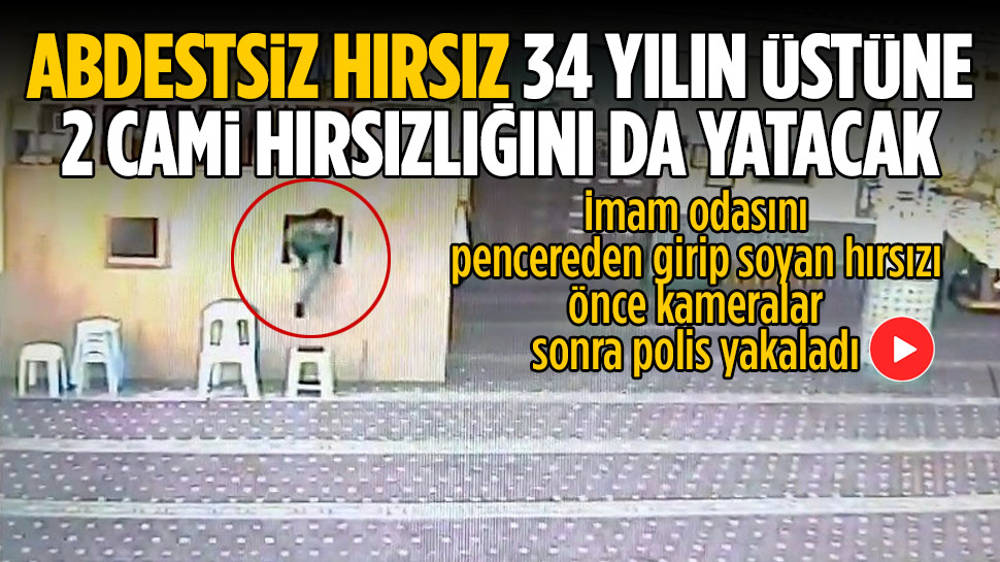 Cami hırsızı önce kameralara sonra plajda polise yakalandı