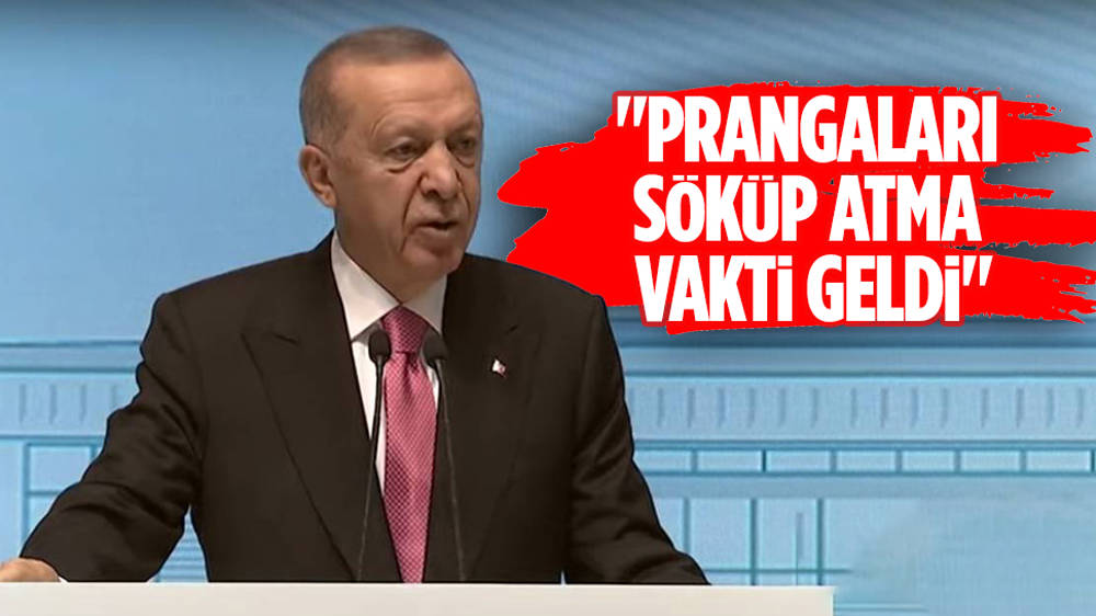 Erdoğan'dan 'prangalı' anayasa mesajı