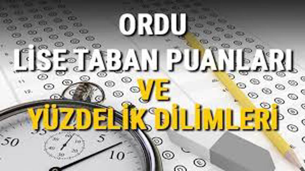 Ordu Liseleri Taban Puanları 2024 