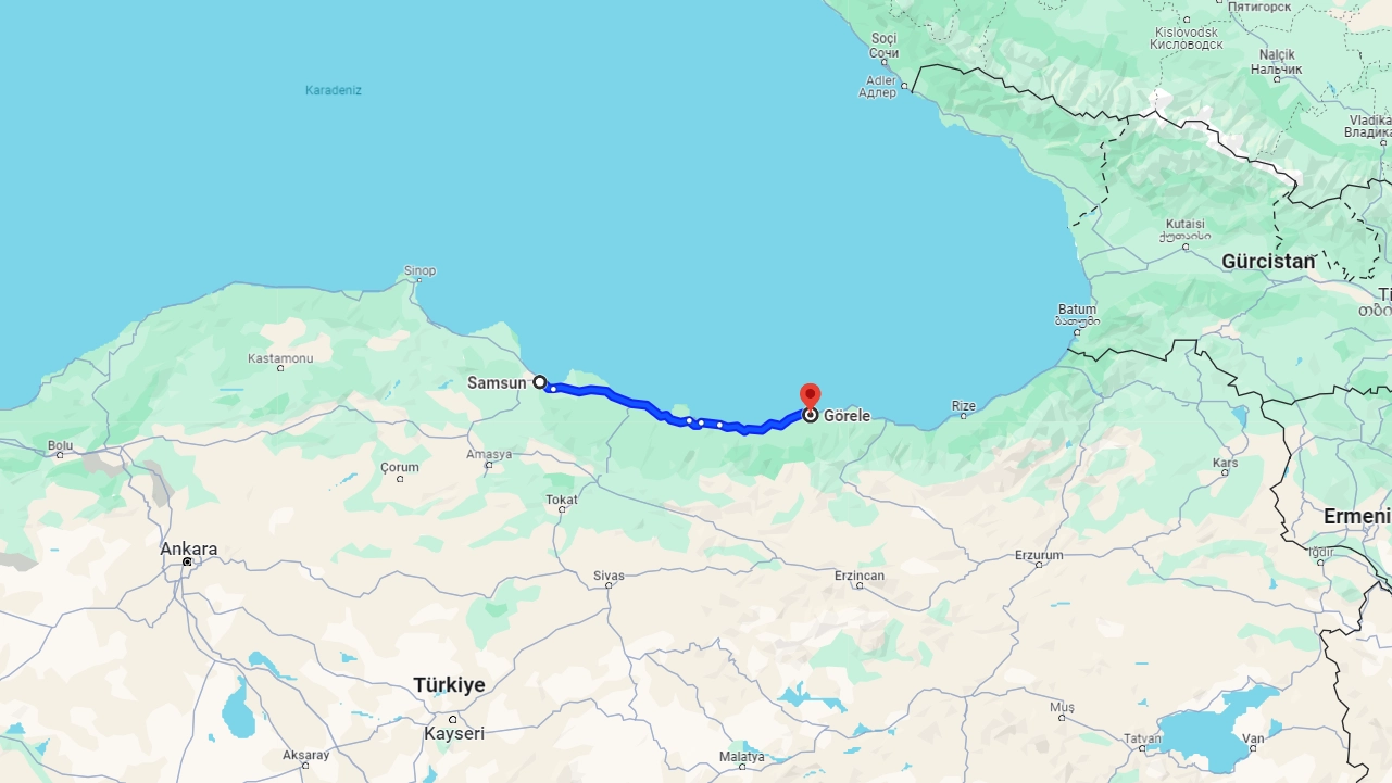 Samsun Görele arası kaç km? Görele Samsun arası kaç saat?