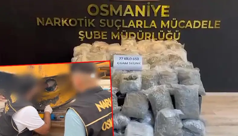 Zehir tacirleri Osmaniye'de yakayı ele verdi! 77 kilo 650 gram...