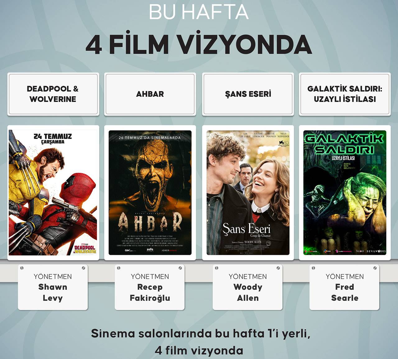  4 film vizyona giriyor 