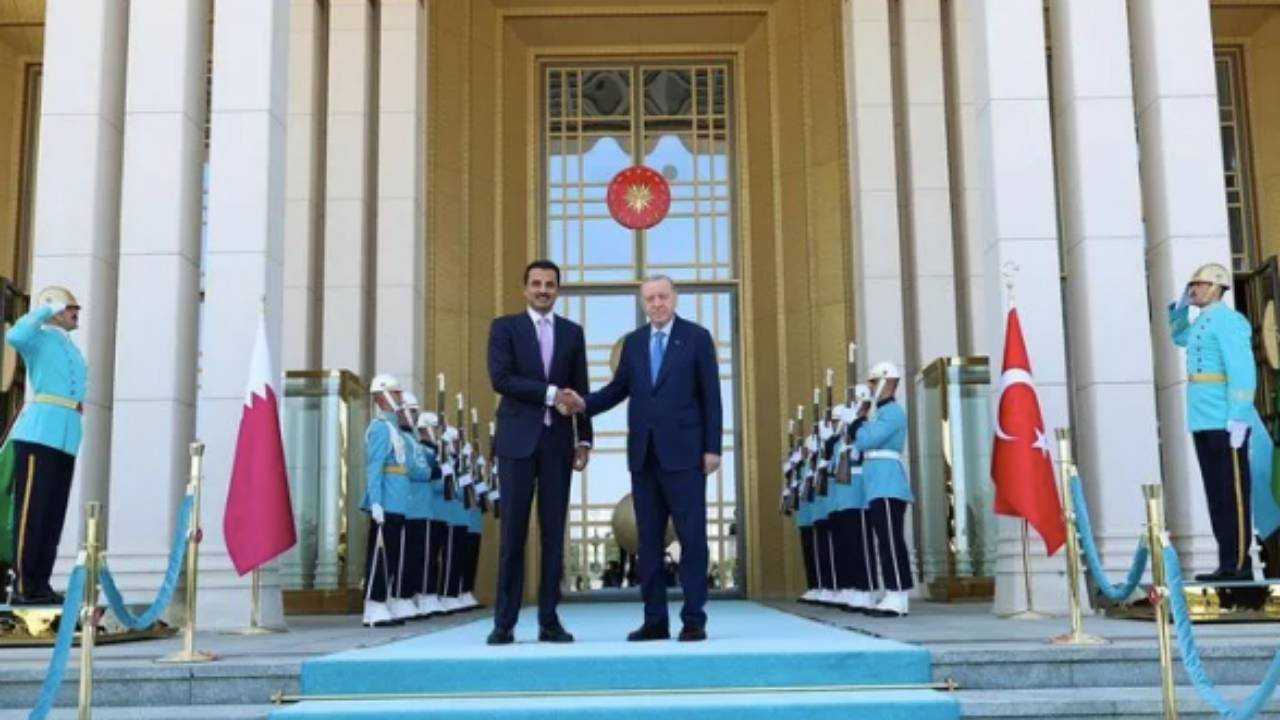 Cumhurbaşkanı Erdoğan Katar Emiri Al Sani’yi kabul etti