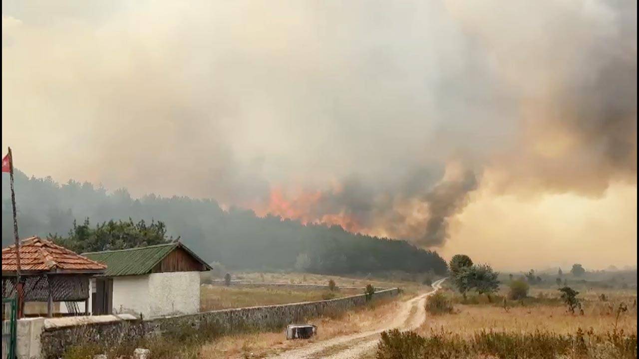 Ankara-Bolu sınırında yangın: 13 yayla evi ve cami yandı