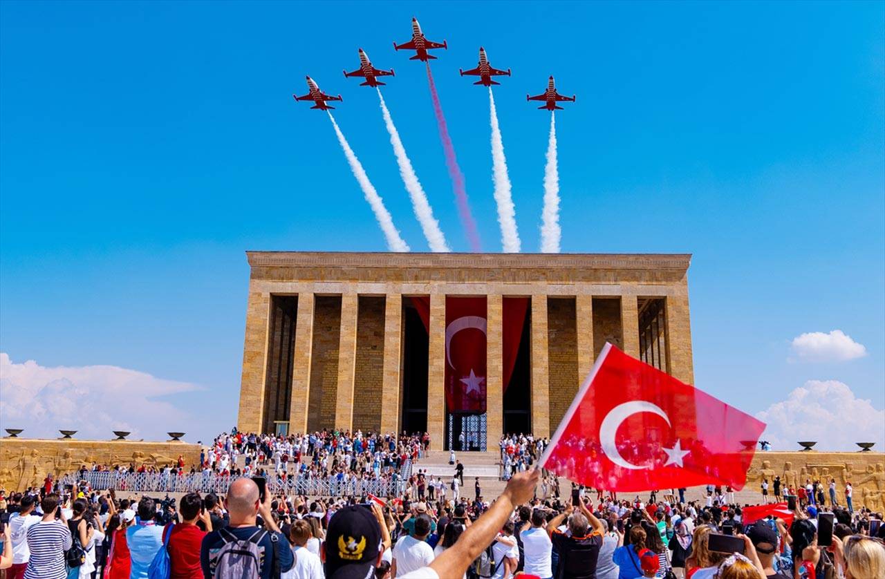  Cumhurbaşkanı Erdoğan ve devlet erkanı Anıtkabir'de 