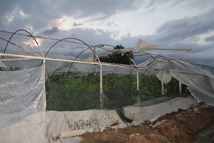 Antalya’da hortum ev ve seralara zarar verdi