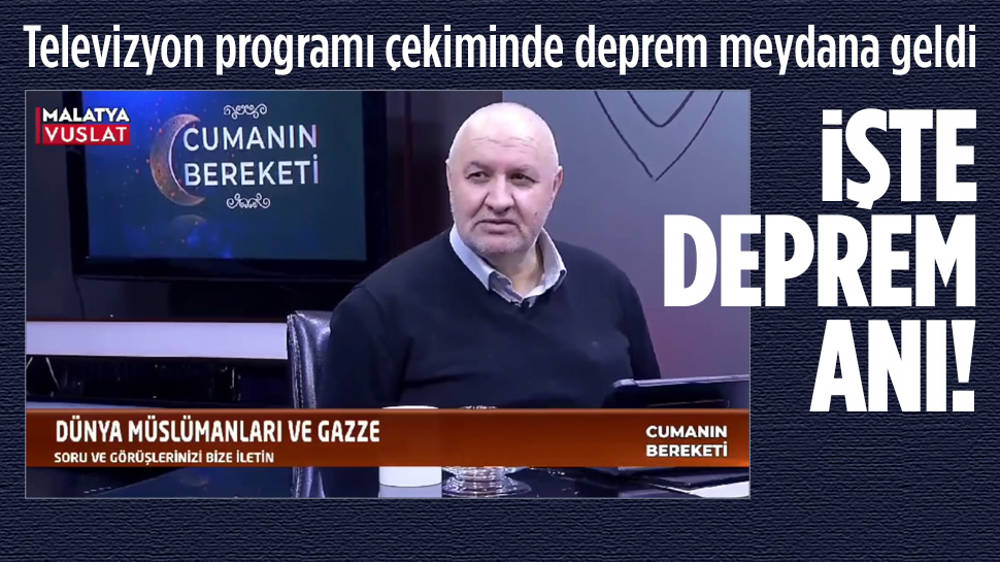 Malatya'da deprem tv program çekiminde!