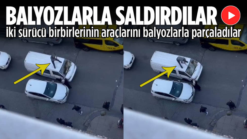 İki sürücü birbirlerinin aracını parçaladı