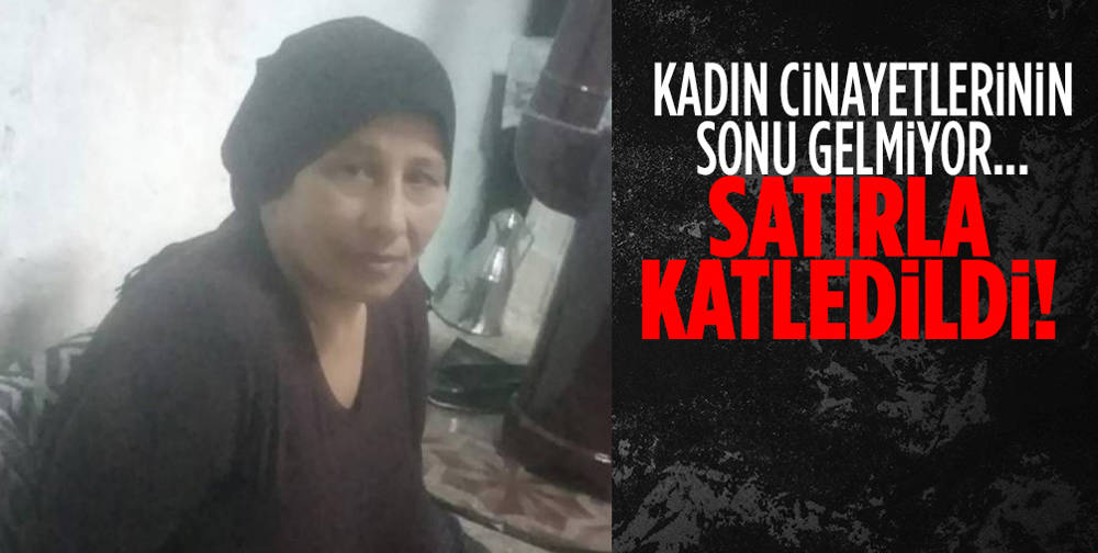 7 aylık hamile eşini satırla öldürdü