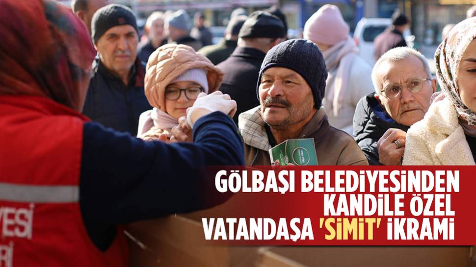 Gölbaşı Belediyesinden kandil simidi ikramı!