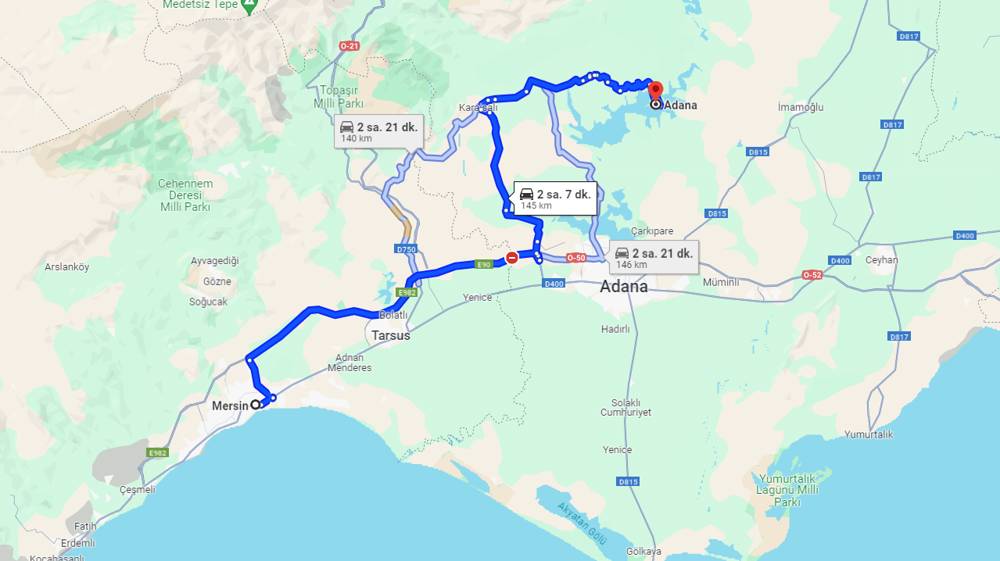 Mersin Hakkari arası kaç km? Hakkari Mersin arası kaç saat?