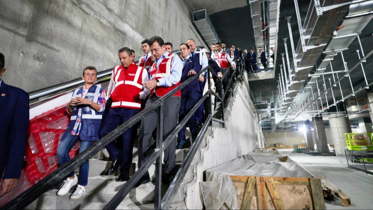 Özel ve İmamoğlu'ndan metro şantiyesine ziyaret