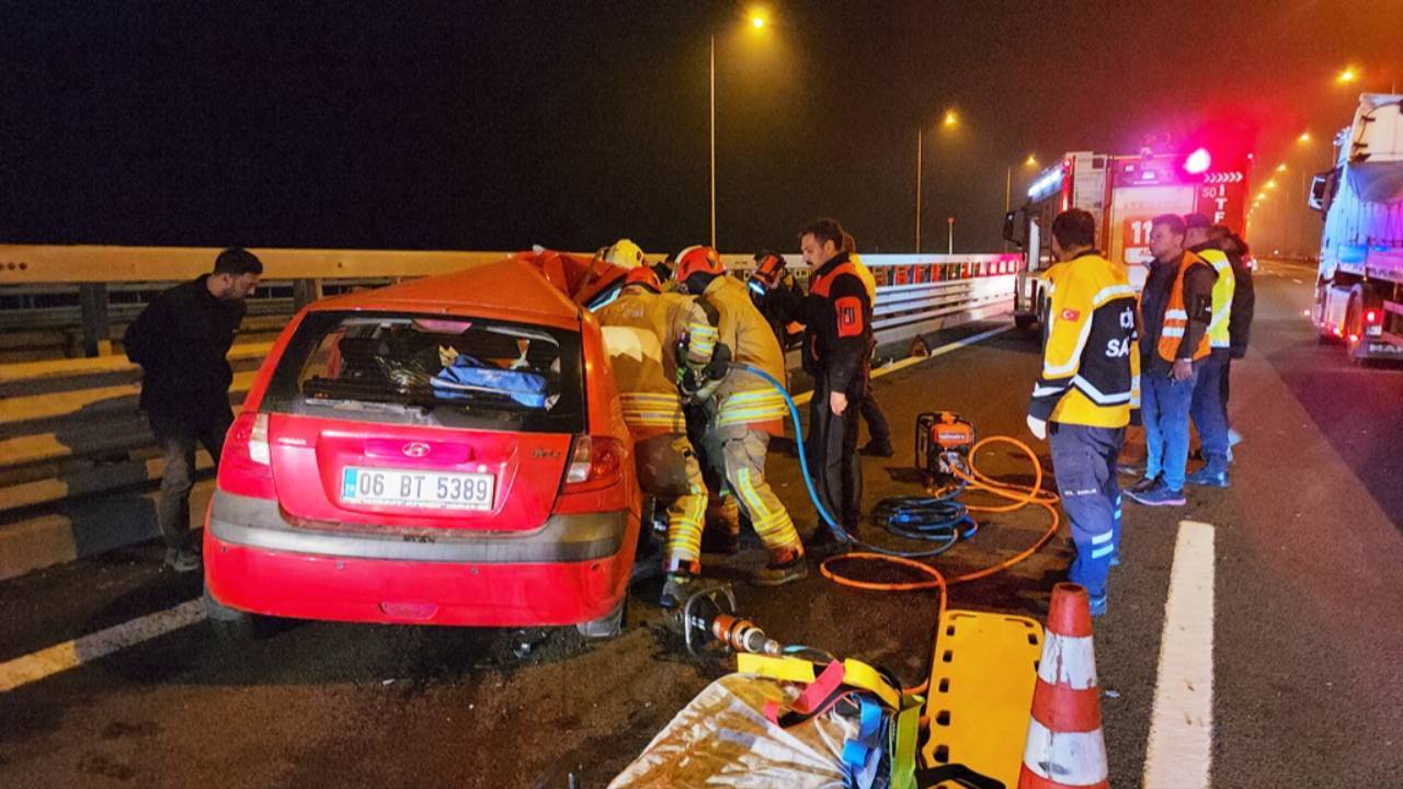 Anadolu Otoyolundaki kazada 4 kişi yaralandı...