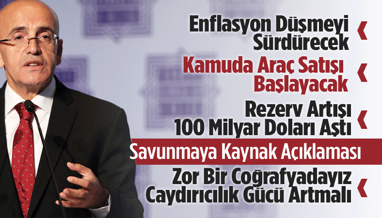 Mehmet Şimşek'ten enflasyon ve tasarruf açıklaması