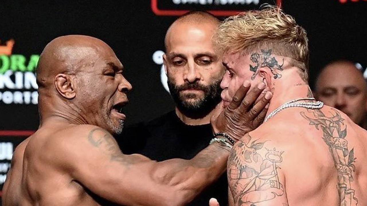 Mike Tyson'dan maç öncesi Jake Paul'a tokat