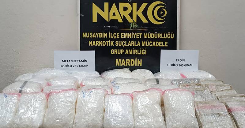 Mardin’de uyuşturucu operasyonu: 56 kg uyuşturucu yakalandı