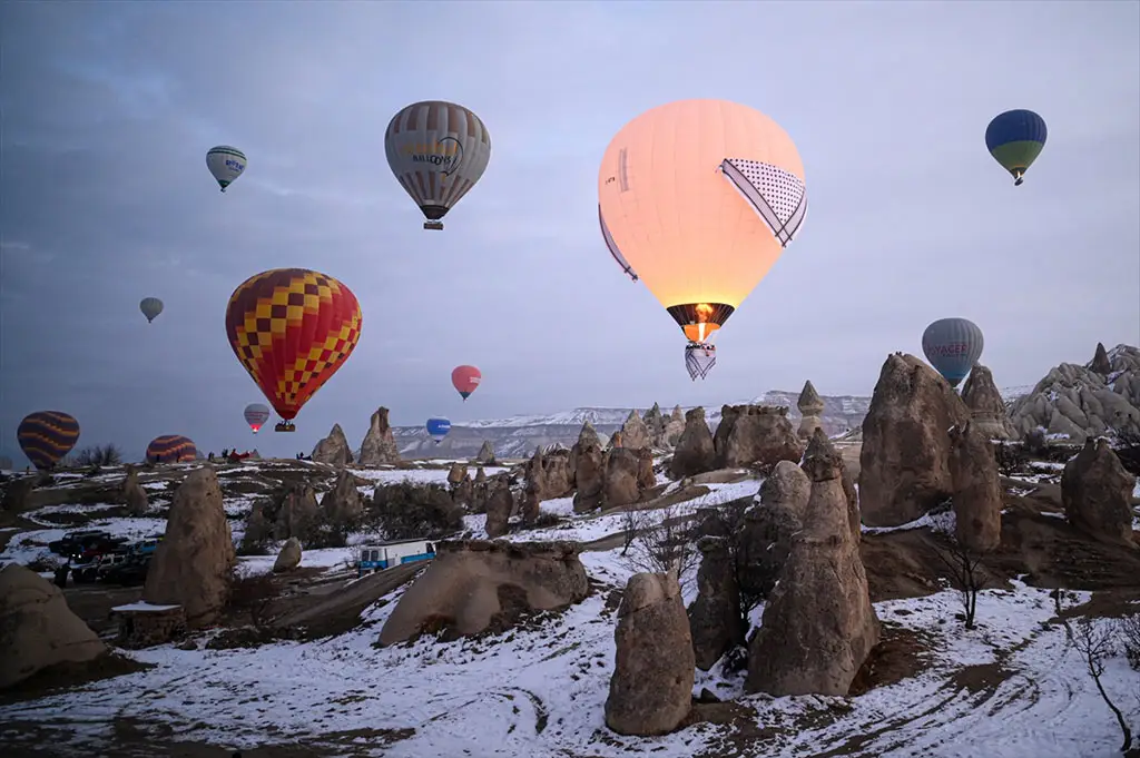 Kapadokya'da ''Barış Balonları'' ile Gazze'de yaşanan soykırım lanetlendi!