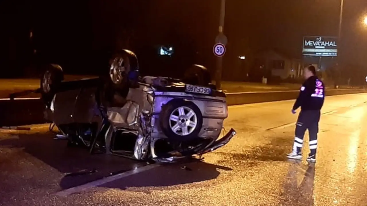 Çubuk'ta cip devrildi: 1 ölü, 1 yaralı