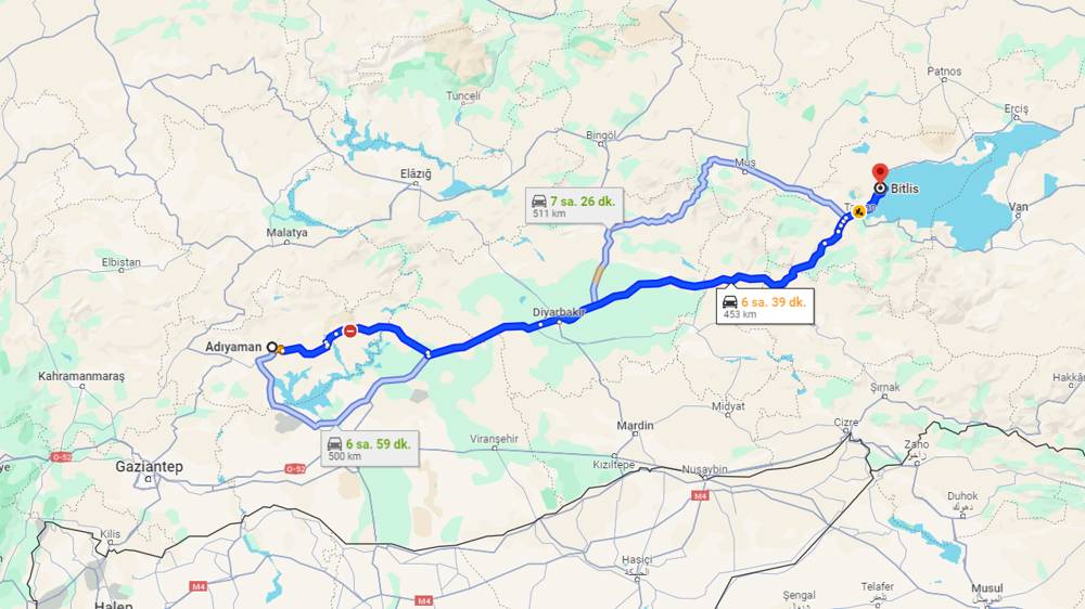 Adıyaman Bitlis arası kaç km? Bitlis Adıyaman arası kaç saat?