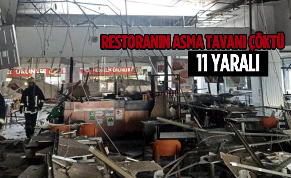 Afyonkarahisar-İzmir karayolunda restoranın asma tavanı çöktü