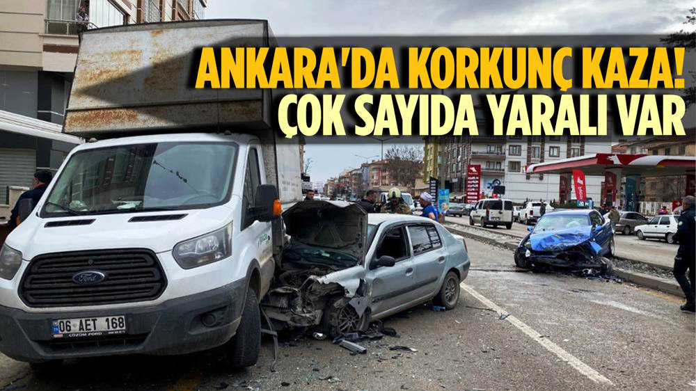 Ankara Çubuk'ta kaza! Araçlar birbirine girdi