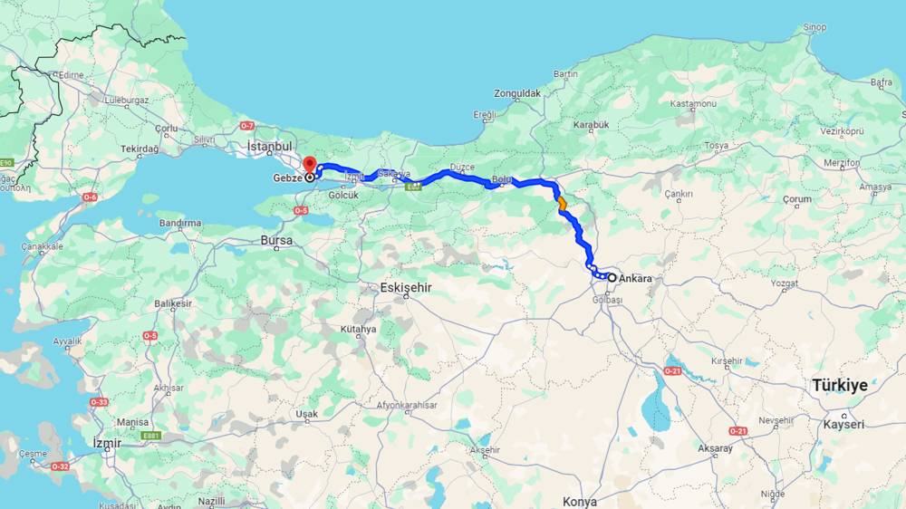 Ankara Gebze arası kaç km? Gebze Ankara arası kaç saat?