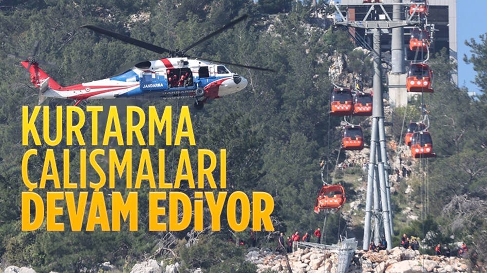 Antalya'daki teleferik kazasında tahliye edilenlerin sayısı 112'ye ulaştı