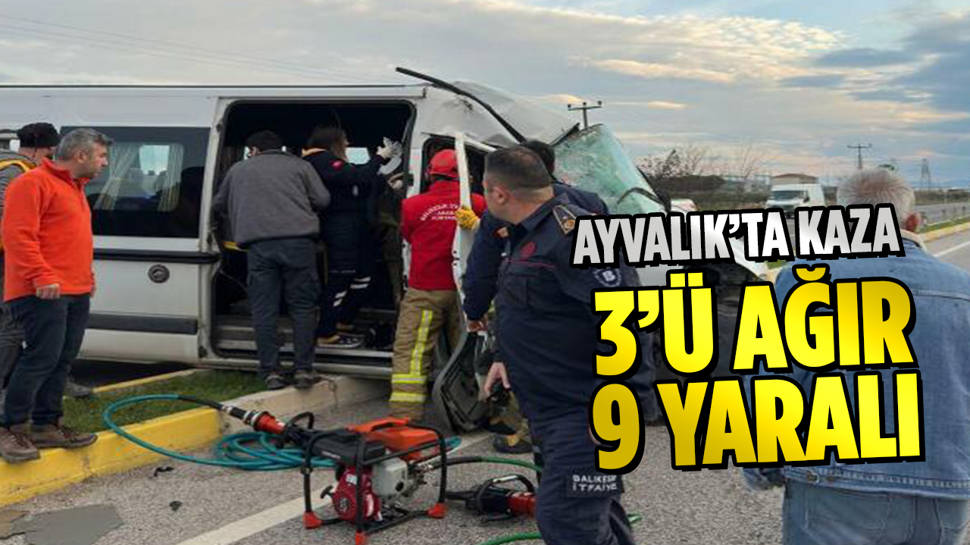 Balıkesir'de işçi servisi ile TIR çarpıştı