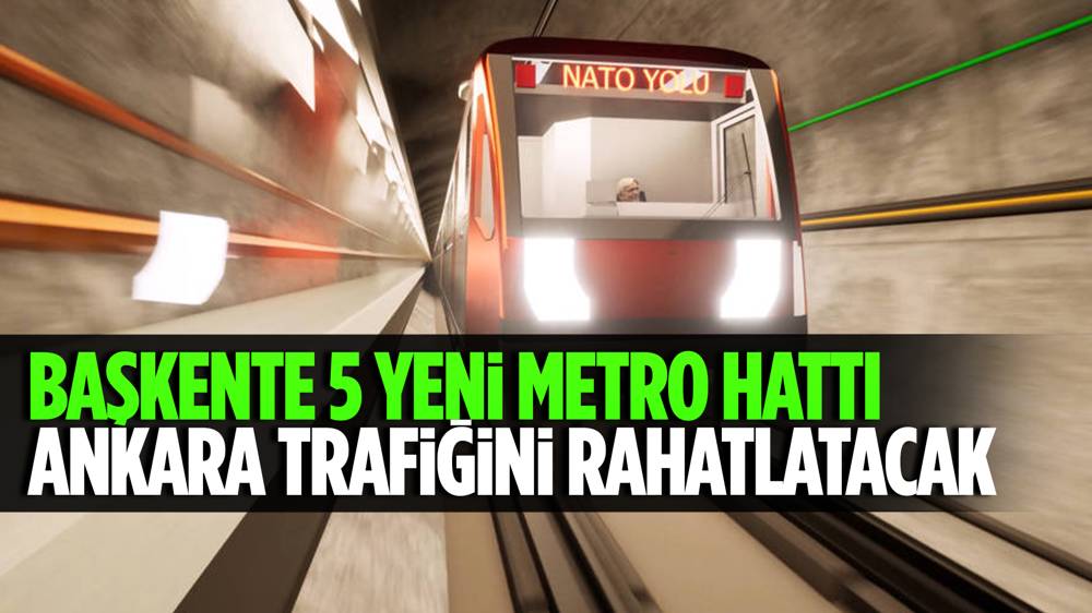 Başkentte 5 yeni metro hattı için çalışma sürüyor