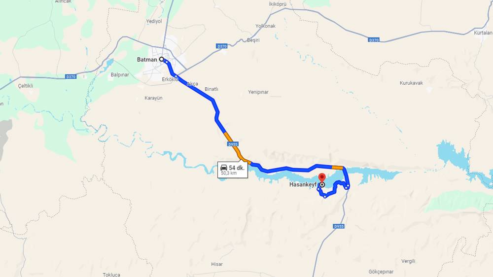 Batman Hasankeyf arası kaç km? Hasankeyf Batman arası kaç saat?