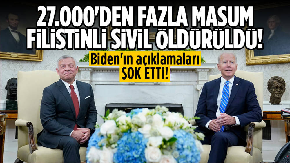 Biden: 27 binden fazla masum Filistinli sivil öldürüldü