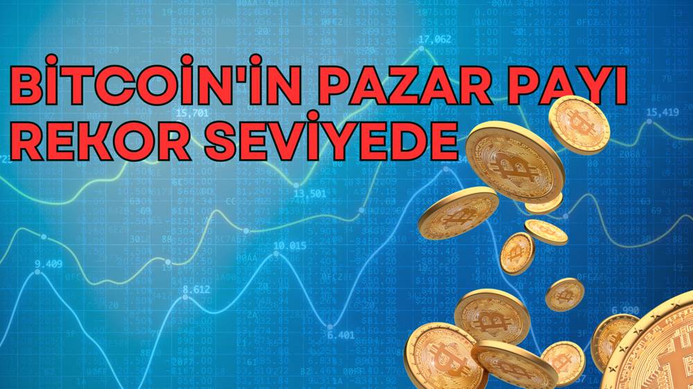 Bitcoin'in pazar payı zirveyi gördü 