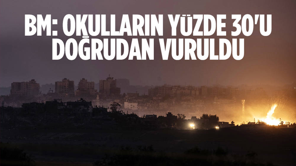 BM: Gazze'de okulların %30'u doğrudan vuruldu