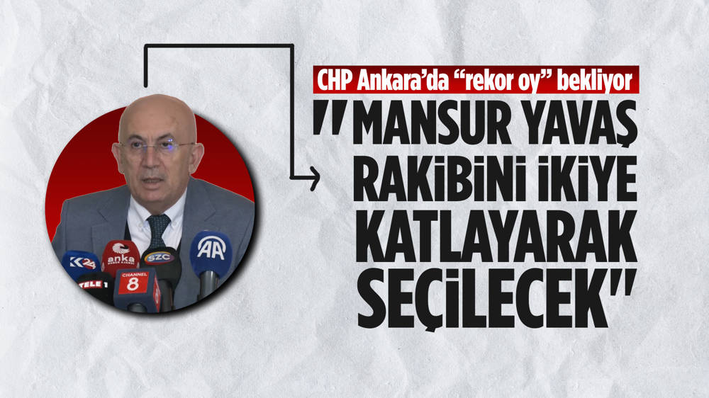 CHP Ankara İl Başkanı Ümit Erkol : “Mansur Yavaş’ın rakibini ikiye katlayacak bir oyla seçileceğini görüyoruz”