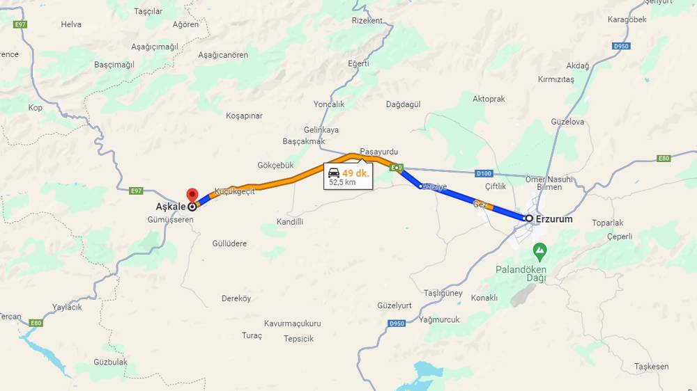 Erzurum Aşkale arası kaç km? Aşkale Erzurum arası kaç saat?