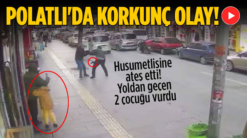 Husumetlisine ateş etti, 2 çocuğu vurdu