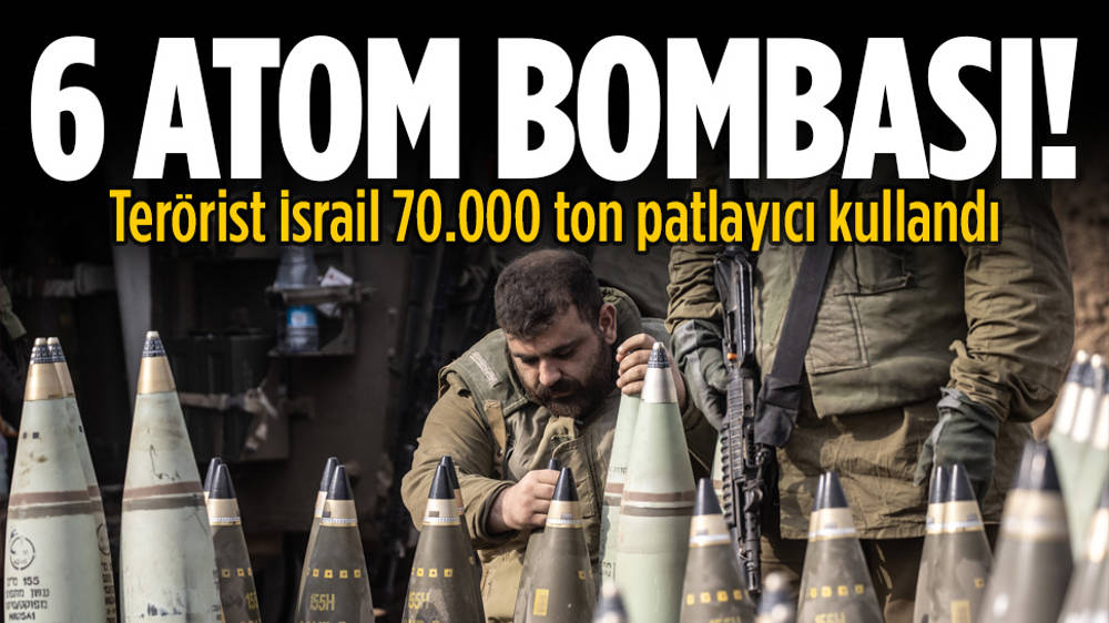 İsrail, 70.000 ton bomba kullandı