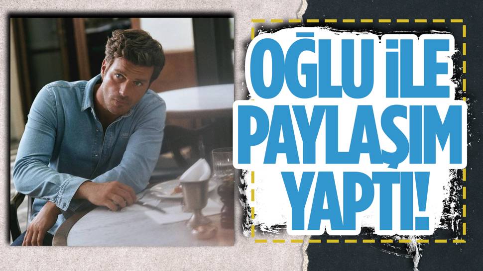 Kıvanç Tatlıtuğ'dan oğlu Kurt Efe ile kumsalda paylaşım!