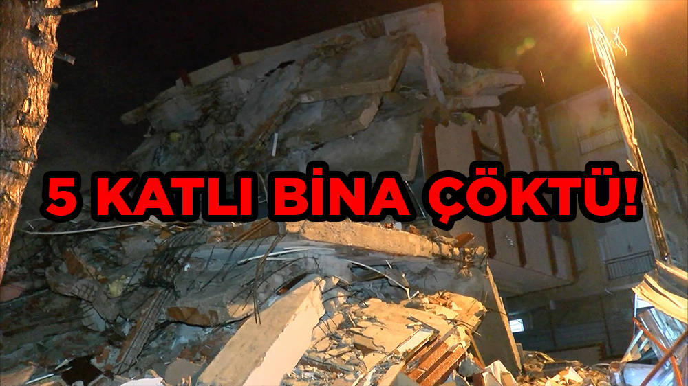 Maltepe'de yıkımı yapılan 5 katlı binada çökme meydana geldi