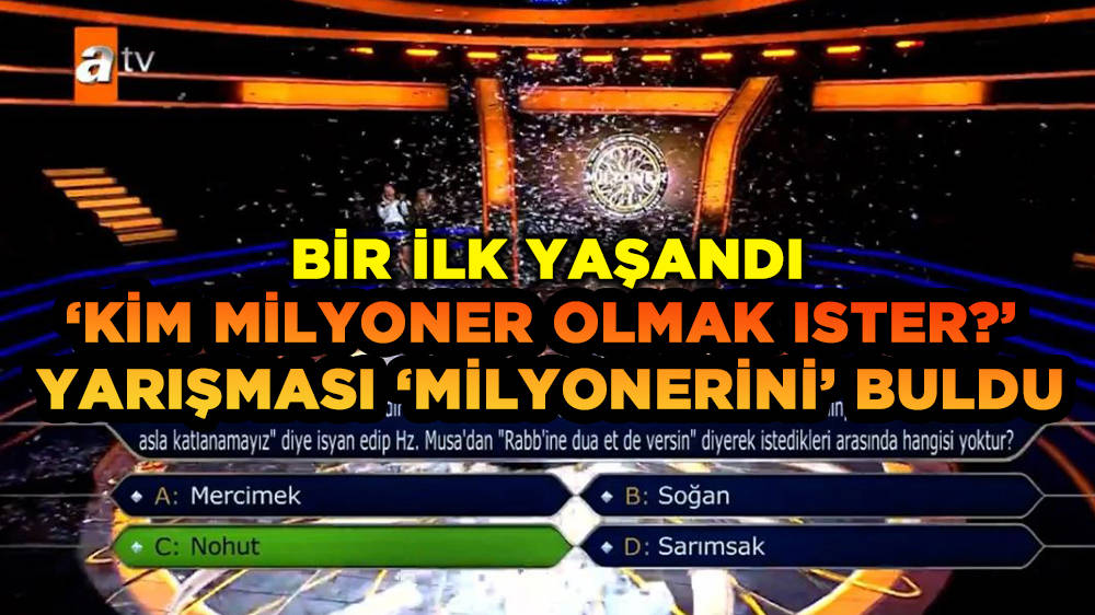 'Nohut' Cevabını Verdi Türkiye'nin Milyoneri oldu